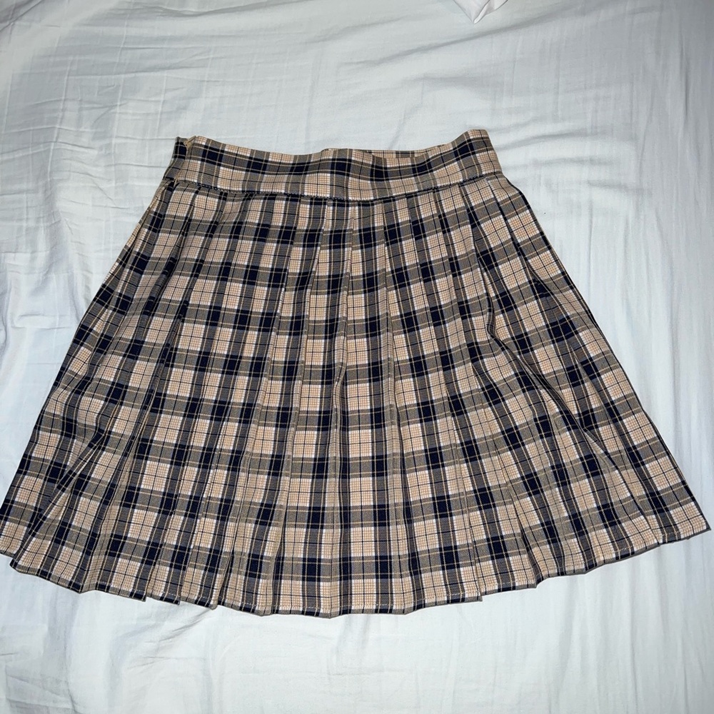 Adika grid skirt (yellow and black)